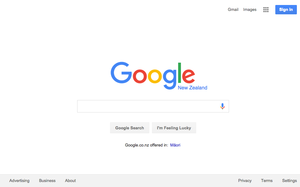 Screenshot of Google with both HTML and CSS enabled