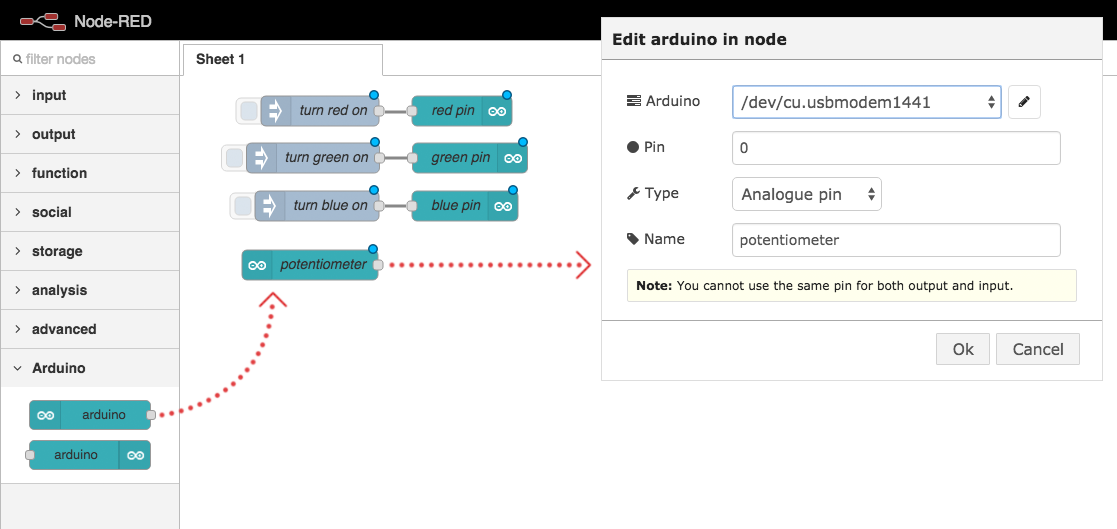 Button Input Node Configuration